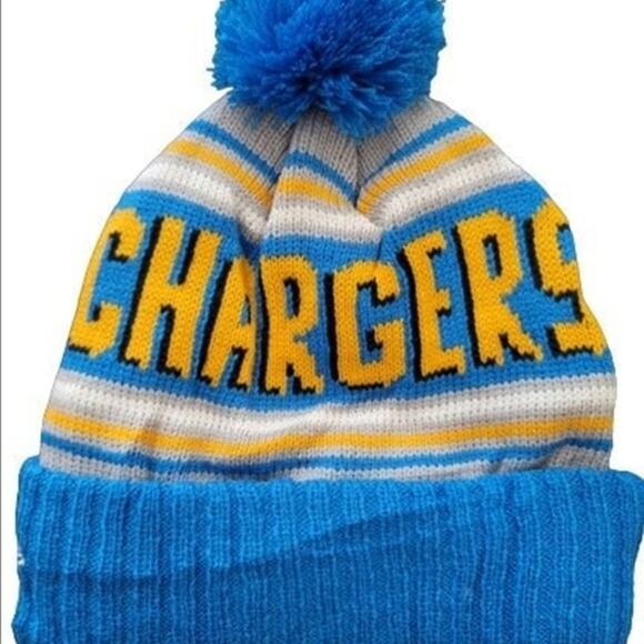NWT Los Angeles Chargers‎ Sport Knit Pom Beanie Fleece Lining OSFA Unisex - Picture 5 of 5